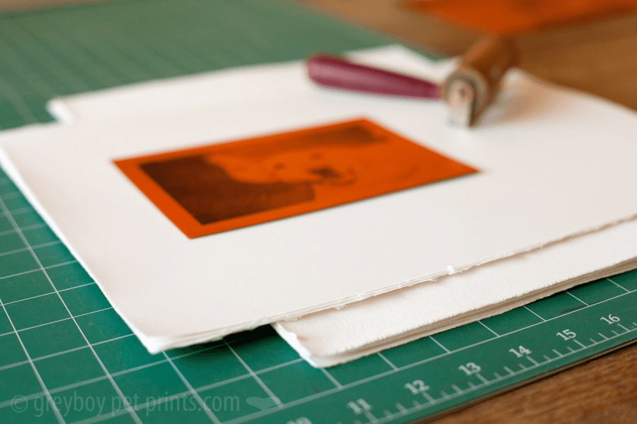 plate - paper and brayer