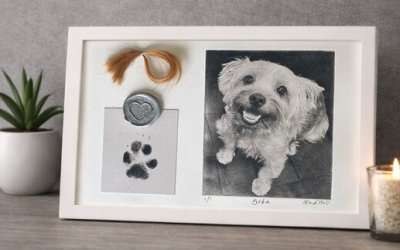 The Most Asked-About Piece I Make: The Pet Memorial Keepsake Collage with Paw Print
